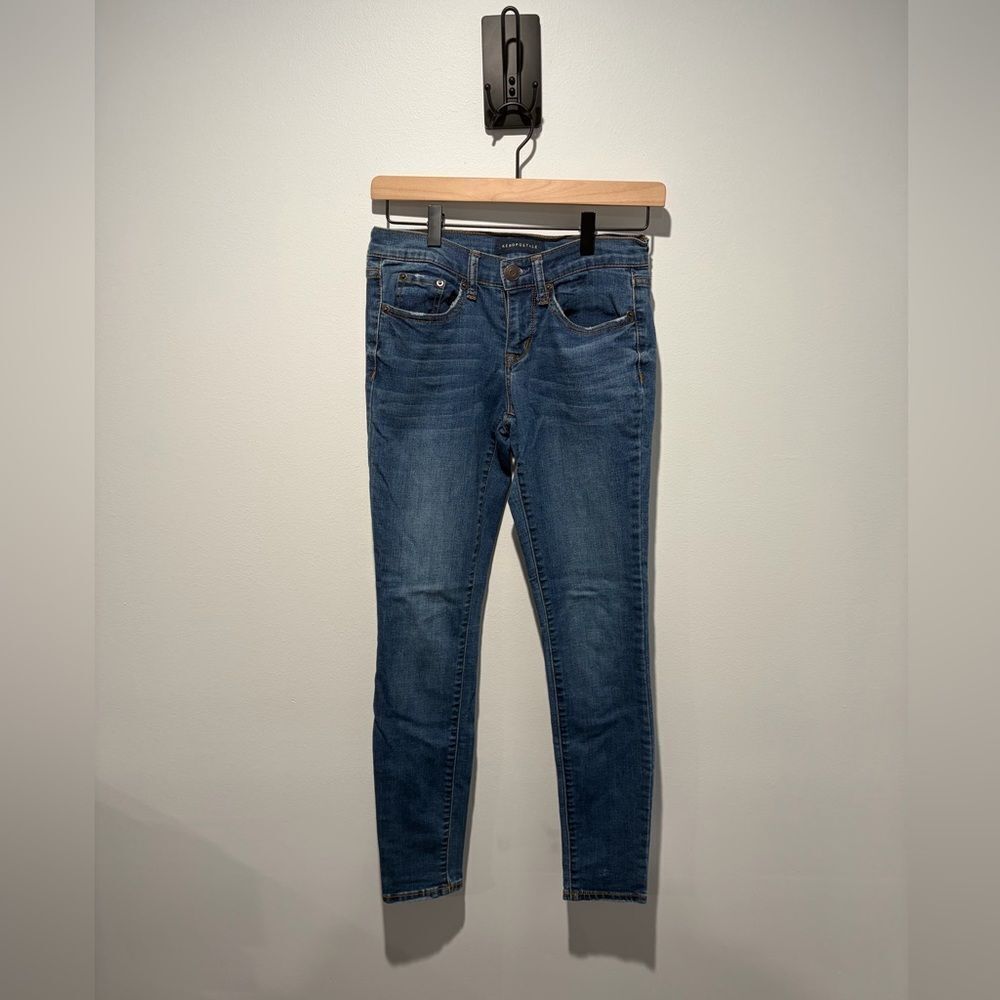 Aeropostale Denim Blue Skinny Jeans 0